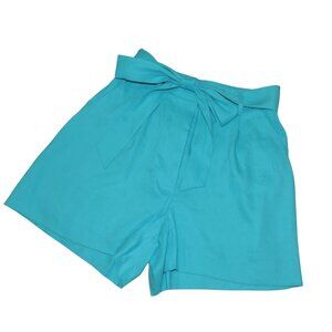 Ladies Size 0 Antonio Melani Turquoise High-Waisted Tie-Front Shorts